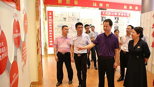 自治區(qū)黨委組織部組織六處處長梁燕海一行到百裕集團調研黨建工作